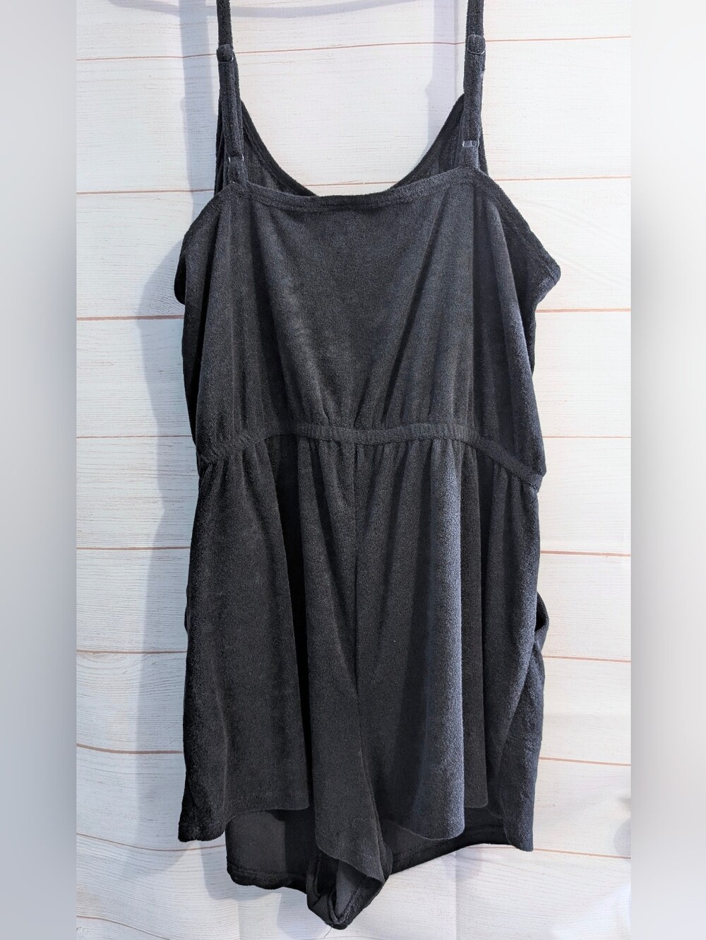Nwt TORRID Black 🖤 Terry Romper Sleeveless Pocket Jumpsuit Super Soft Size 2X - Picture 5 of 12